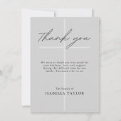 クロスカトリック記念写真グレイありがとう カード (正面)