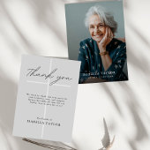 クロスカトリック記念写真グレイありがとう カード