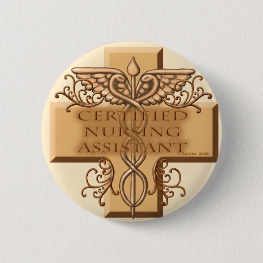 クロスカドゥセウスCNAナース 缶バッジ (正面)