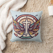 クロスカラフルガネルウィングスレジョイス クッション (ブランケット)