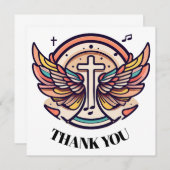 クロスカラフルガネルウィングスレジョイス サンキューカード (正面/裏面)