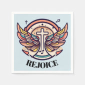 クロスカラフルガネルウィングスレジョイス スタンダードカクテルナプキン (正面)