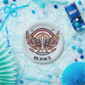 クロスカラフルガネルウィングスレジョイス ペーパープレート (パーティー)