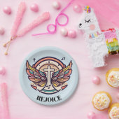 クロスカラフルガネルウィングスレジョイス ペーパープレート (パーティー)