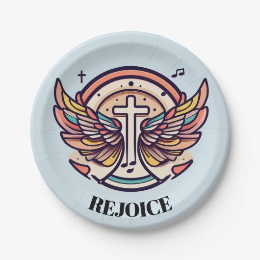 クロスカラフルガネルウィングスレジョイス ペーパープレート (正面)