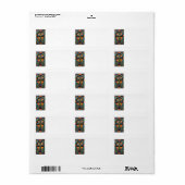 クロスカラフルモチーフ住所 シール (フルシート)