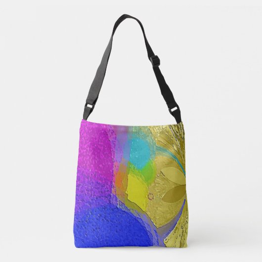 クロスカラフル体トートバッグの「テクスチャーミックス」 クロスボディバッグ (裏面)