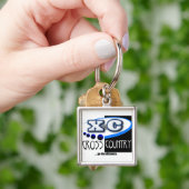 クロスカランニングントリー・のモットー：XC距離を移動 キーホルダー (手)