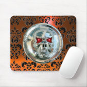 クロスカル ,ダマスク柄, オレンジ アゲート マウスパッド (マウス)