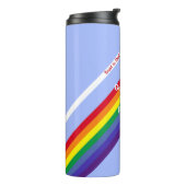 クロスカワイブルー感動的の明るい虹 タンブラー (回転左)
