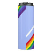 クロスカワイブルー感動的の明るい虹 タンブラー (裏面)