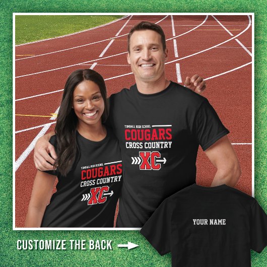 クロスカントリーにブラックトゥームール高校 Tシャツ