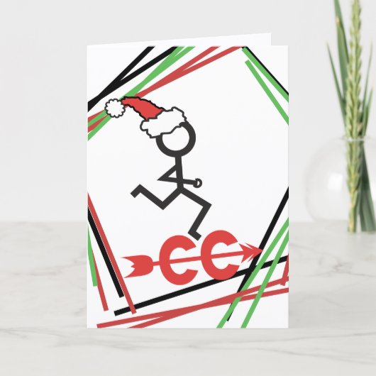 クロスカントリーのクリスマスランナー © カード (正面)