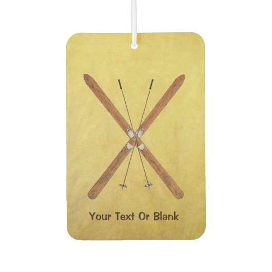 クロスカントリーのスキーとポール カーエアーフレッシュナー (正面)