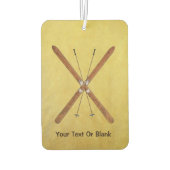 クロスカントリーのスキーとポール カーエアーフレッシュナー (裏面)