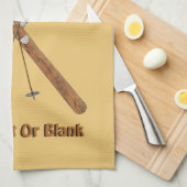 クロスカントリーのスキーとポール キッチンタオル (四つ折り)