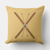 クロスカントリーのスキーとポール クッション (正面)