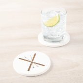 クロスカントリーのスキーとポール コースター (側面)