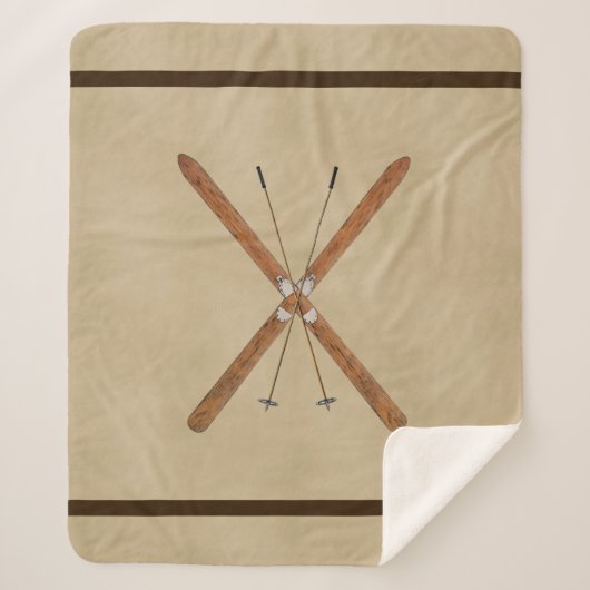 クロスカントリーのスキーとポール シェルパブランケット (正面)