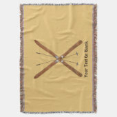 クロスカントリーのスキーとポール スローブランケット (正面縦)