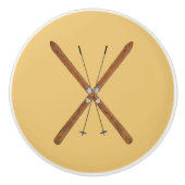 クロスカントリーのスキーとポール セラミックノブ (正面)