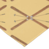 クロスカントリーのスキーとポール テーブルクロス (アングル)