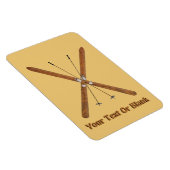 クロスカントリーのスキーとポール マグネット (右側)