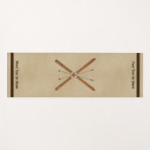 クロスカントリーのスキーとポール ヨガマット (正面(横))