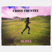 クロスカントリーガールズピンクスカイフリースブランケット フリースブランケット (正面(横))