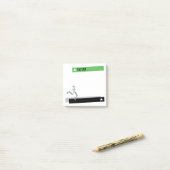 クロスカントリーグラスランナーパーソナライズされた ポストイット (デスク上)