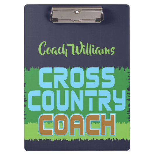 クロスカントリーコーチクリップボパーソナライズされたード クリップボード (正面)