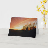 「クロスカントリーサンセット」おめでとうございます カード (黄色い花)