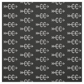 クロスカントリーシンボル白黒 ファブリック (見本)