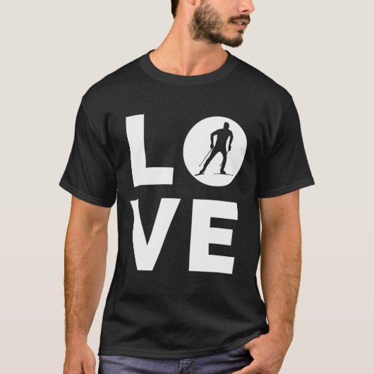 クロスカントリースキーが好き Tシャツ (正面)