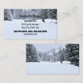 クロスカントリースキーインストラクタースキーヤー 名刺 (正面/裏面)