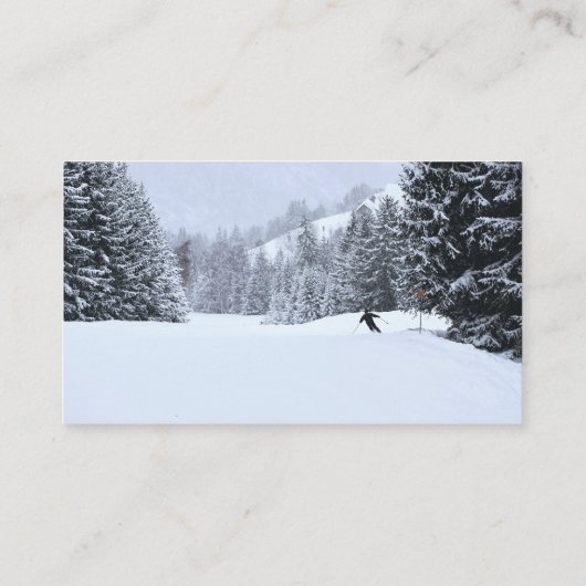 クロスカントリースキーインストラクタースキーヤー 名刺 (裏面)