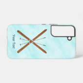 クロスカントリースキーオンスノーオッターボックスiPhoneケース Samsung Galaxyケース (裏面横)