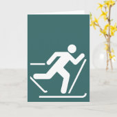 クロスカントリースキーシンボルカード カード (黄色い花)