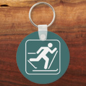 クロスカントリースキーシンボルキーチェーン キーホルダー (正面)