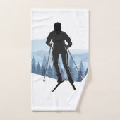 クロスカントリースキーデザイン バスタオルセット (ハンドタオル)