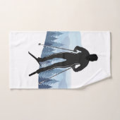 クロスカントリースキーデザイン バスタオルセット (ハンドタオル)