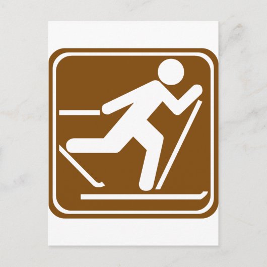 クロスカントリースキーハイウェイサイン ポストカード (正面)