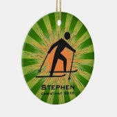 クロスカントリースキーヤーオーナメント セラミックオーナメント (右)