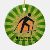 クロスカントリースキーヤーオーナメント セラミックオーナメント (裏面)