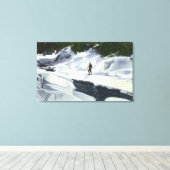 クロスカントリースキーヤーズバイマウンテンブルック キャンバスプリント (インサイチュ (ウッドフロア))