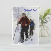 クロスカントリースキーヤー-カスタマイズ可能 招待状 (スタンド正面)