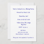 クロスカントリースキーヤー-カスタマイズ可能 招待状 (裏面)