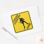 クロスカントリースキー場 スクエアシール (封筒)