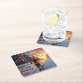 クロスカントリースキー スクエアペーパーコースター (インサイチュ)