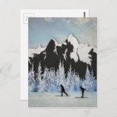 クロスカントリースキー ポストカード (正面/裏面)